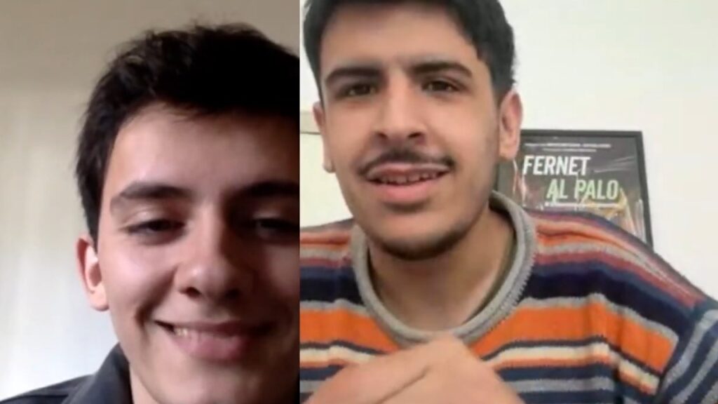 Santiago Coronel y Agustín Caden Harari en la entrevista de Resistencia Cinéfila